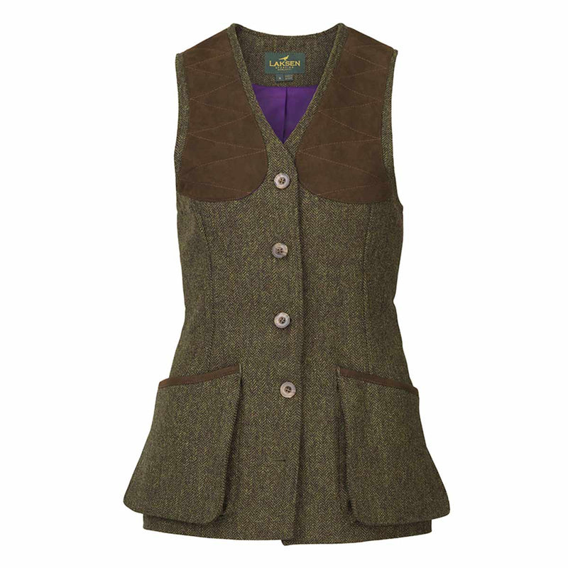 Laksen Dora Ladies Herringbone Tweed Beauly Shooting Vest
