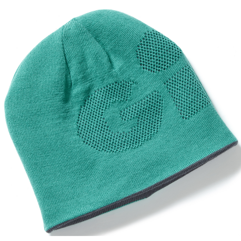 Gill Reversible Knit Beanie - Steel Grey/Turquoise - Reversed