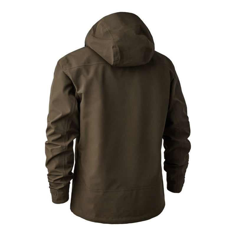 Deerhunter Sarek Shell Jacket With Hood Fallen Leaf Rear