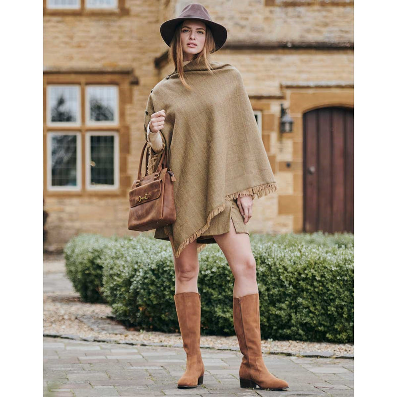 Dubarry Hazelwood Tweed Poncho - Elm