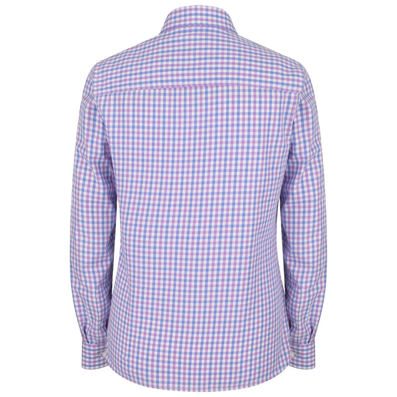 Hoggs of Fife Becky II Ladies Cotton Shirt - Blue-Pink