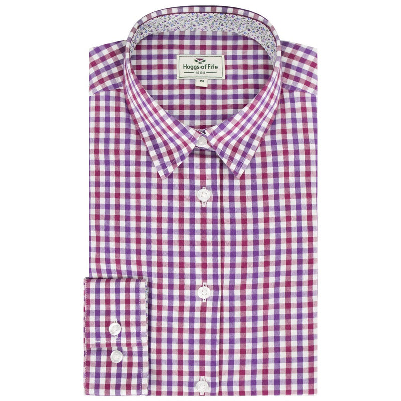 Hoggs of Fife Becky II Ladies Cotton Shirt - Violet