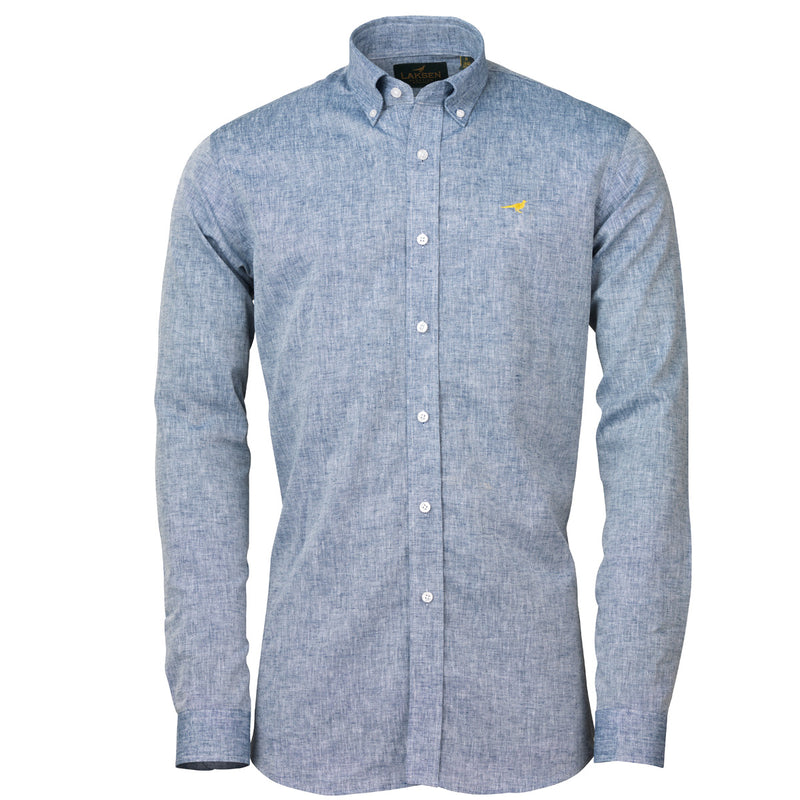 Laksen Margate Linen Shirt - Midnight Blue
