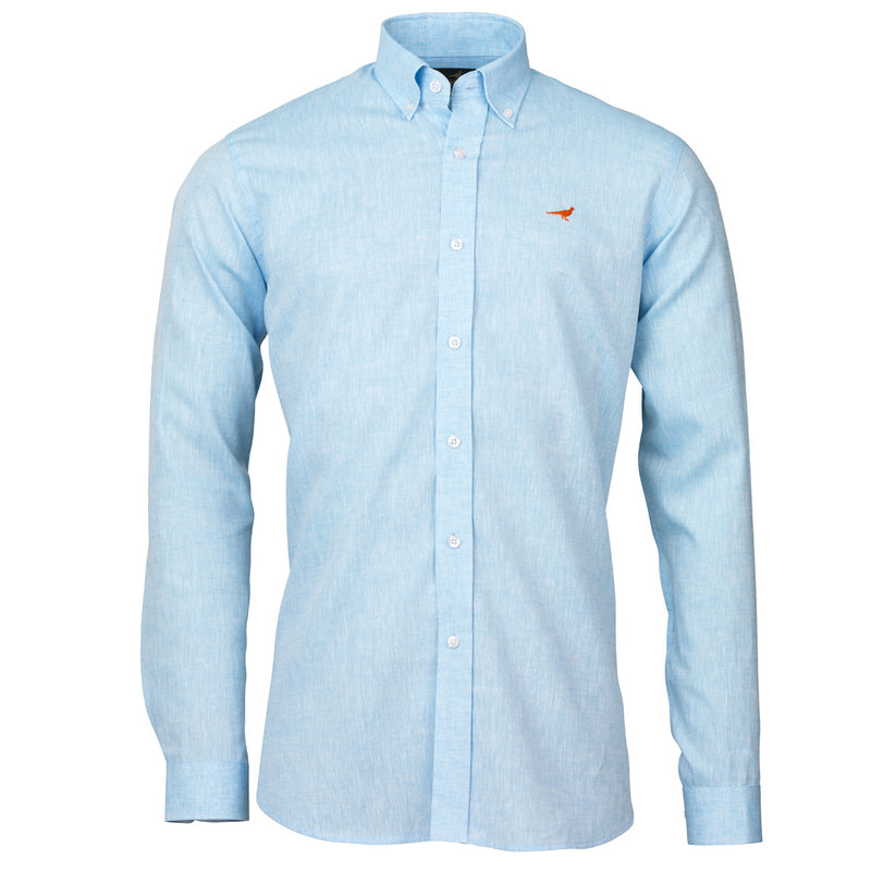 Laksen Margate Linen Shirt - Sky Blue