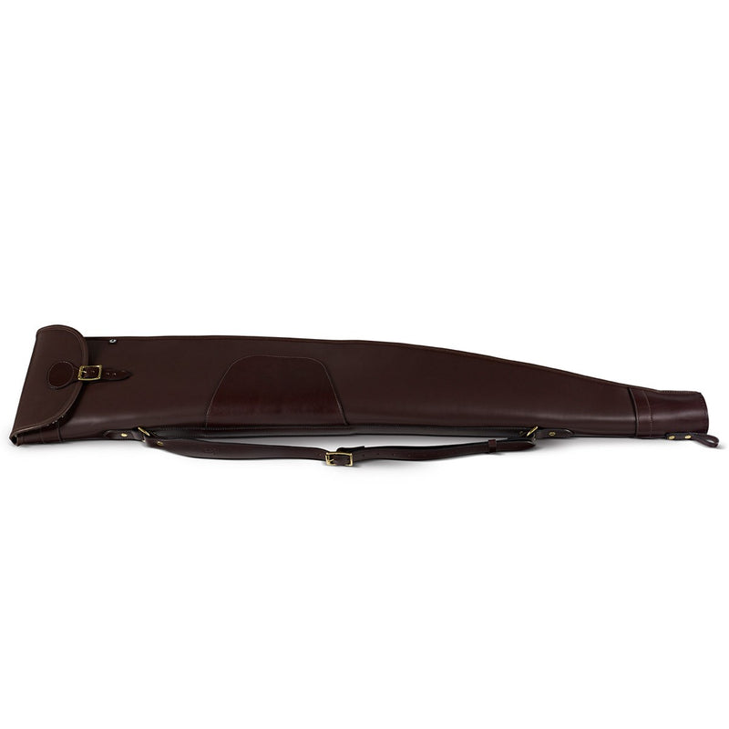 Croots Byland Leather Bipod Rifle Slip with Flap and Zip - Oxblood