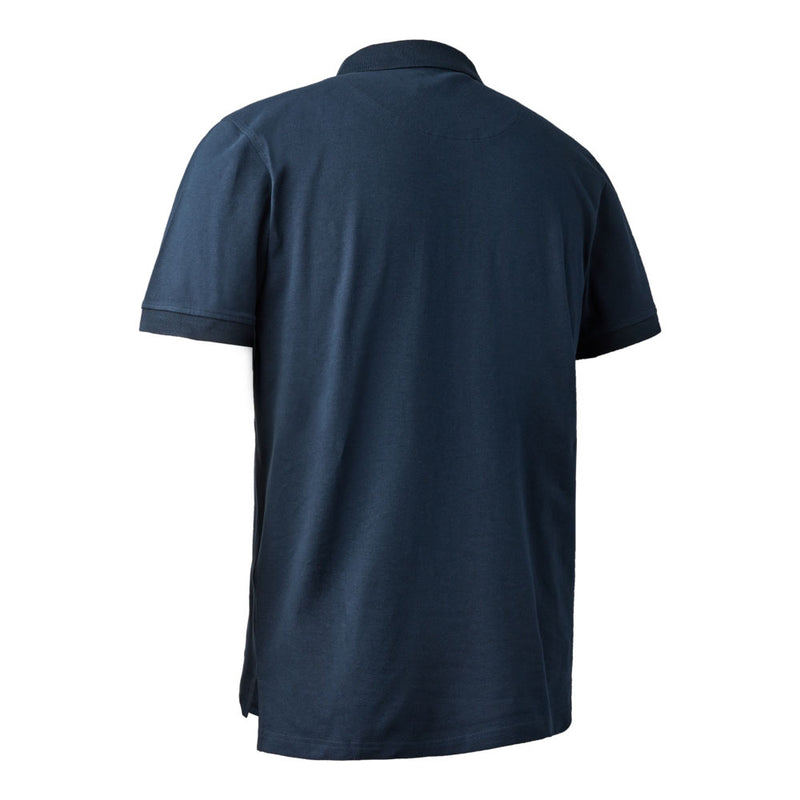 Deerhunter Harris Polo Shirt Dark Blue Rear