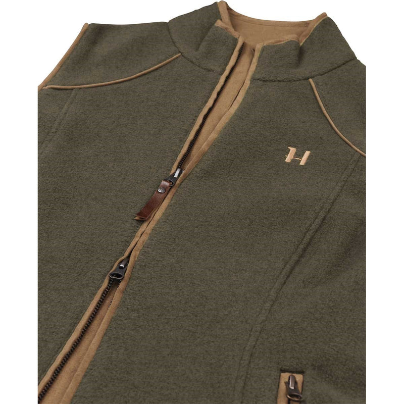 Harkila - Sandhem Lady Fleece Waistcoat - Willow green Melange