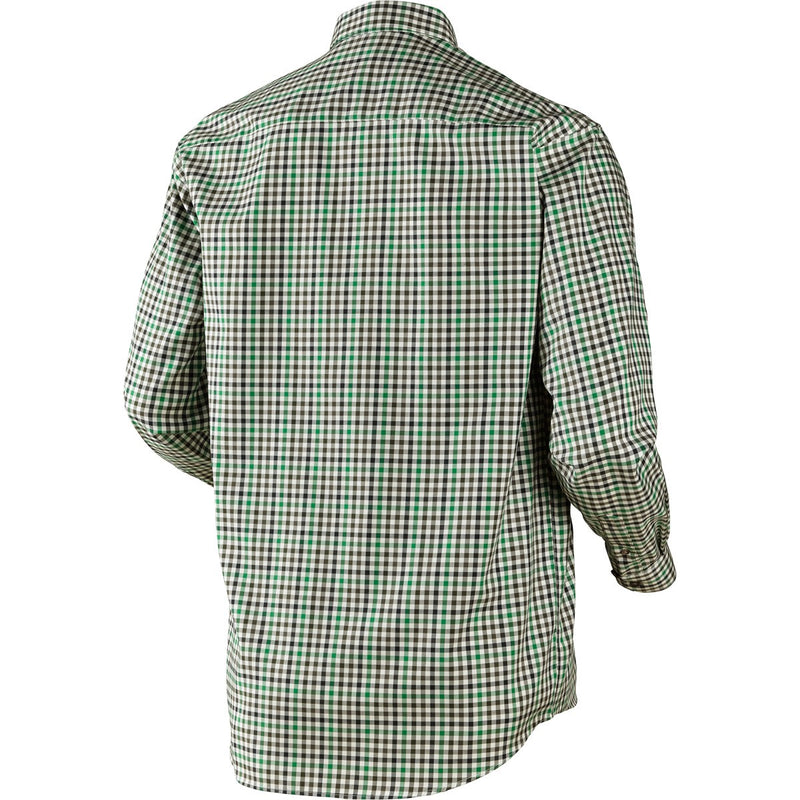 Harkila Milford Cotton Checked Shirt - Rear Green Check