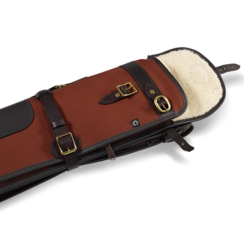 Croots Rosedale Double Shotgun Slip with Flap and Zip - Fox Tan
