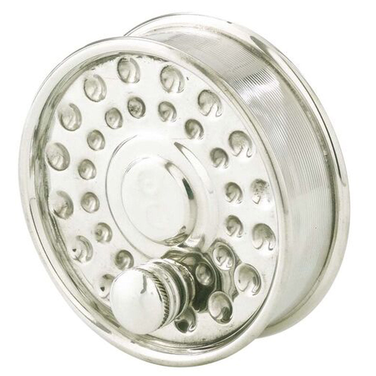 Fishing Reel Pewter Flask by Bisley