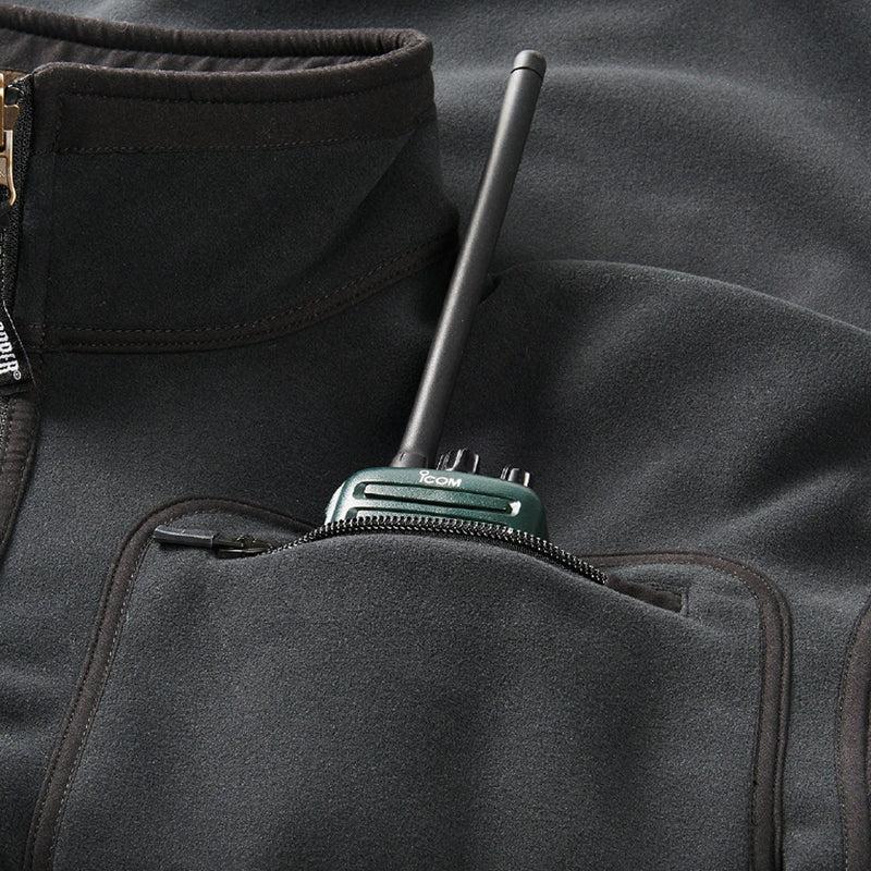 Harkila Kamko Reversible Fleece - Detail Pirate Black /Shadow Brown