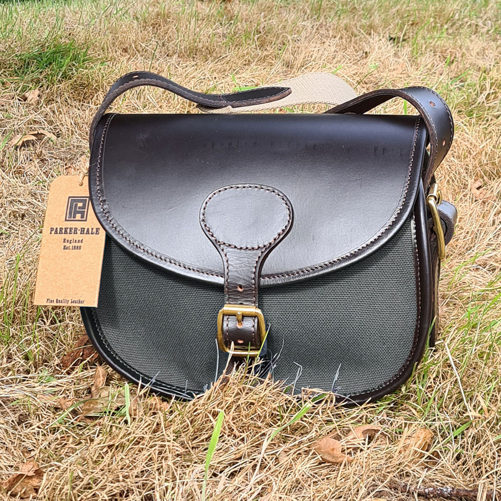 ParkerHale Alton Canvas and Leather Cartridge Bag Ardmoor