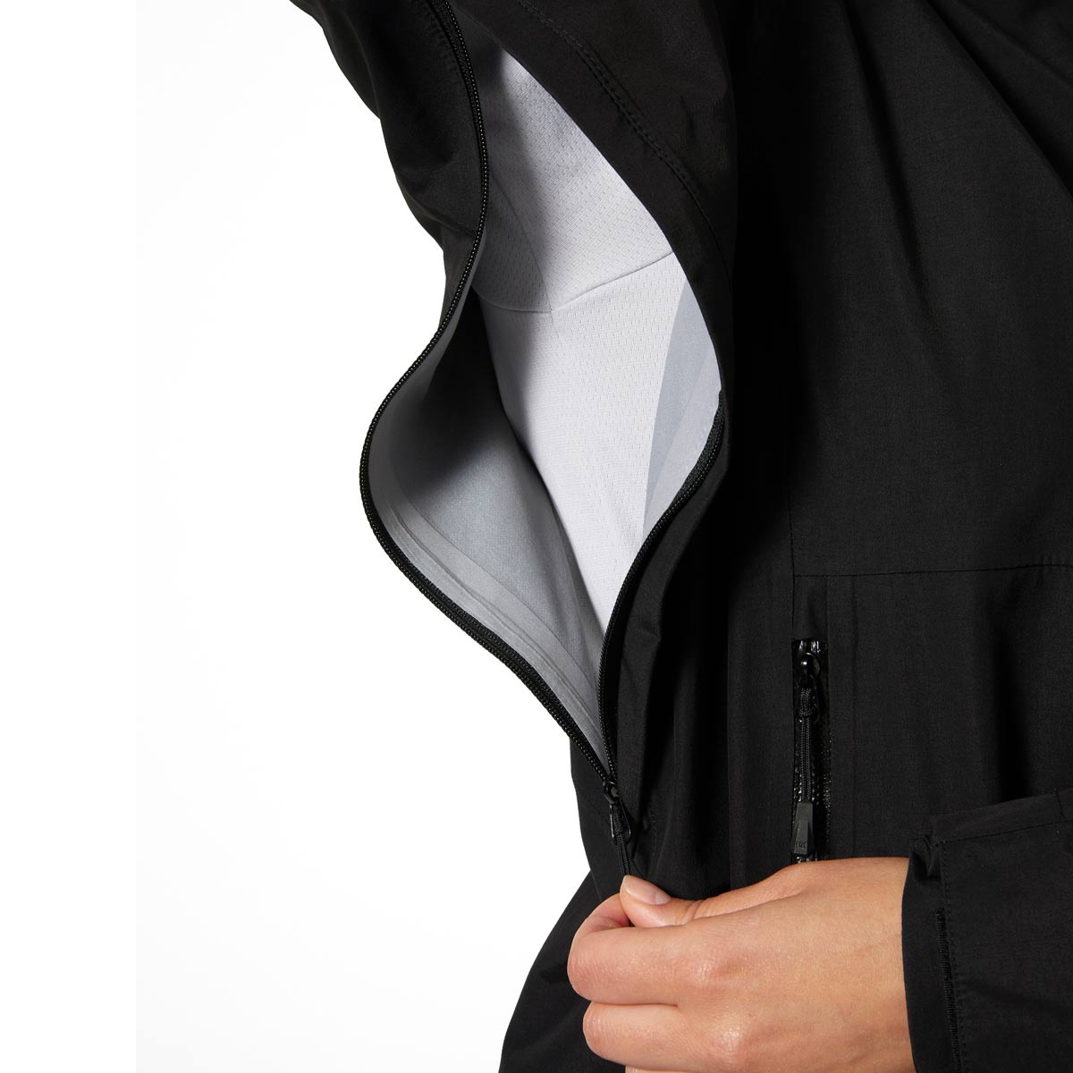 HH Women's Blaze 3L Jacket Black Under Arm Ventilation