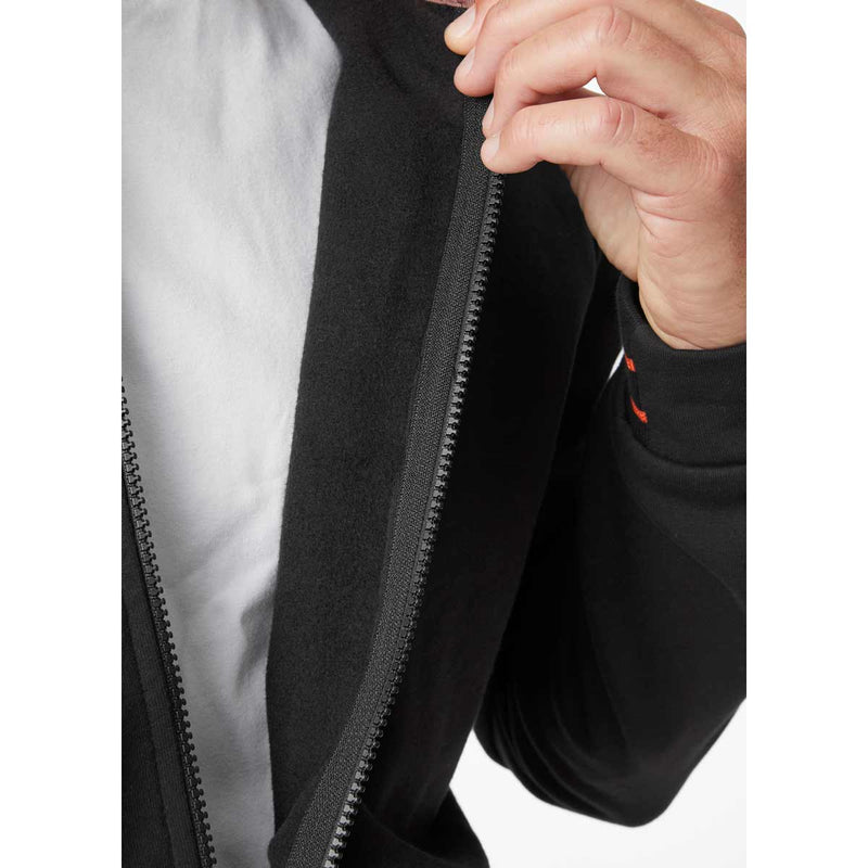 Helly Hansen Kensington Zip Sweatshirt Black Detail