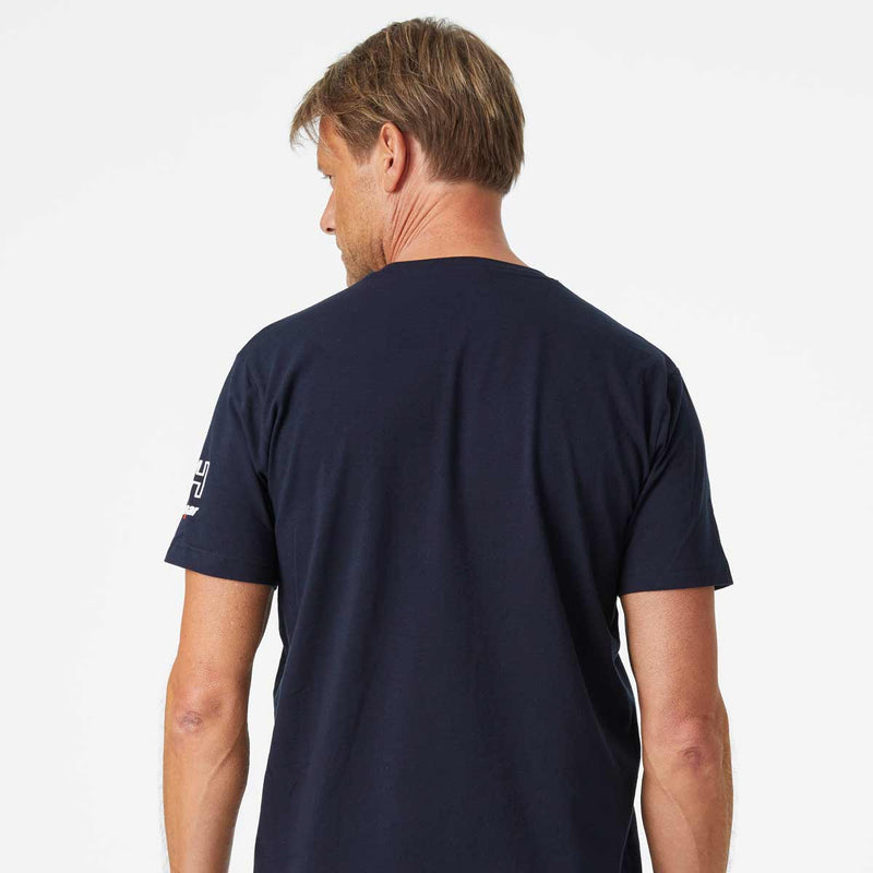Helly Hansen Kensington T-Shirt Navy Rear LIfestyle