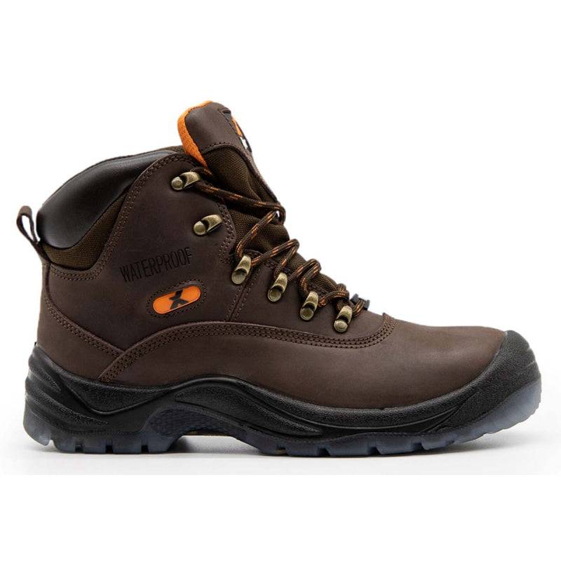 Xpert Typhoon Waterproof S3 Safety Boot - Brown - Side