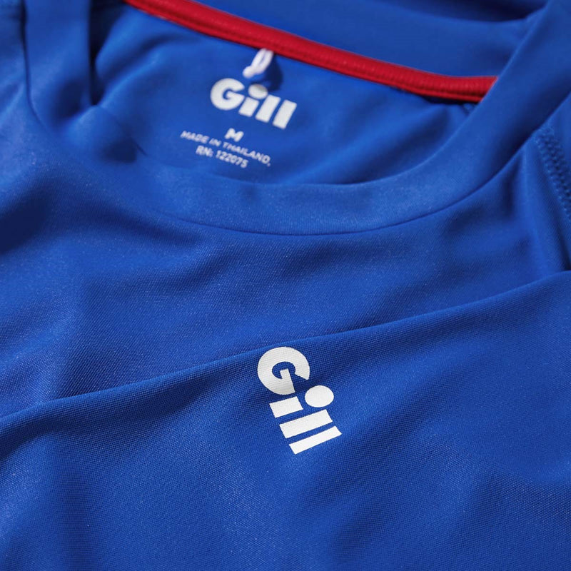 Gill Men's UV Tec Long Sleeve Tee - Blue - Detail