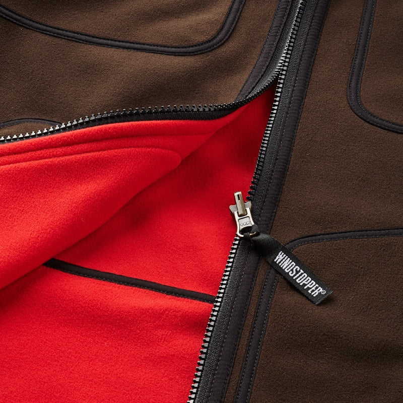 Harkila Kamko Reversible Fleece - Detail Brown /Red