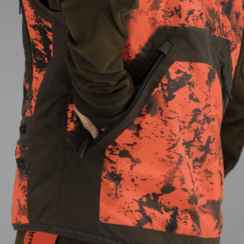 Harkila Wild Boar Pro Safety Waistcoat - AXIS MSP Orange Blaze / Red