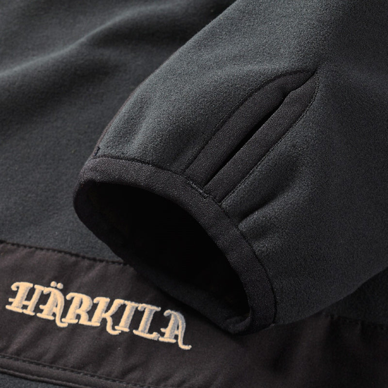 Harkila Kamko Reversible Fleece - Detail Pirate Black /Shadow Brown