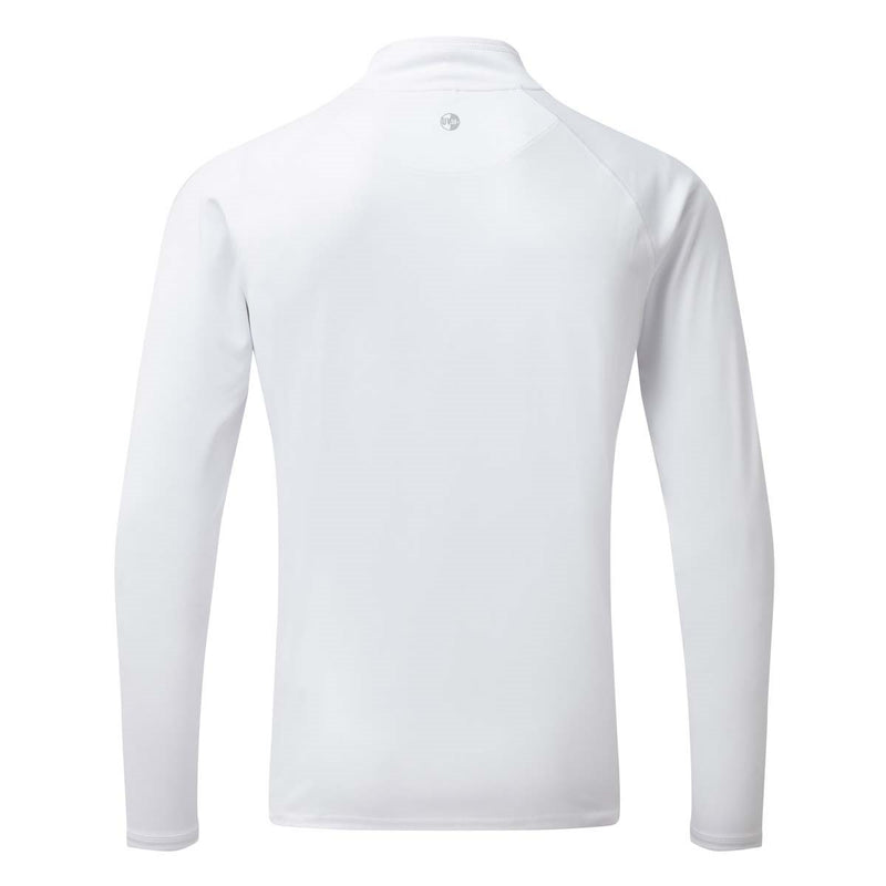 Gill Men's UV Tec Long Sleeve Zip Tee - White - Rear