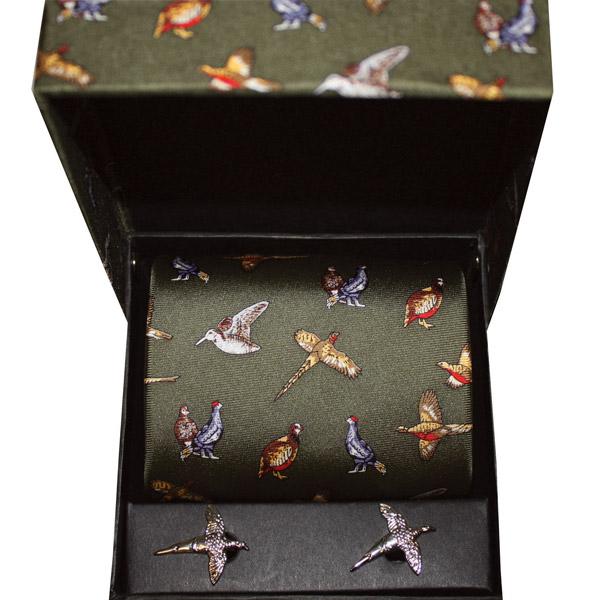 Soprano Printed Silk Tie and Cufflink Gift Box Set 6