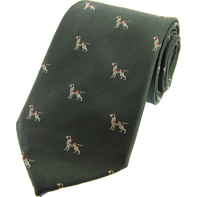 Soprano Pointer Dogs on Country Silk Tie