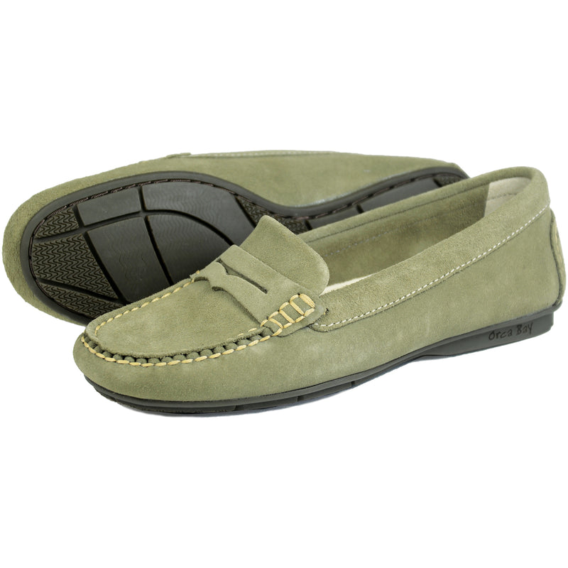 Orca Bay Florence Women's Suede Loafers Sage