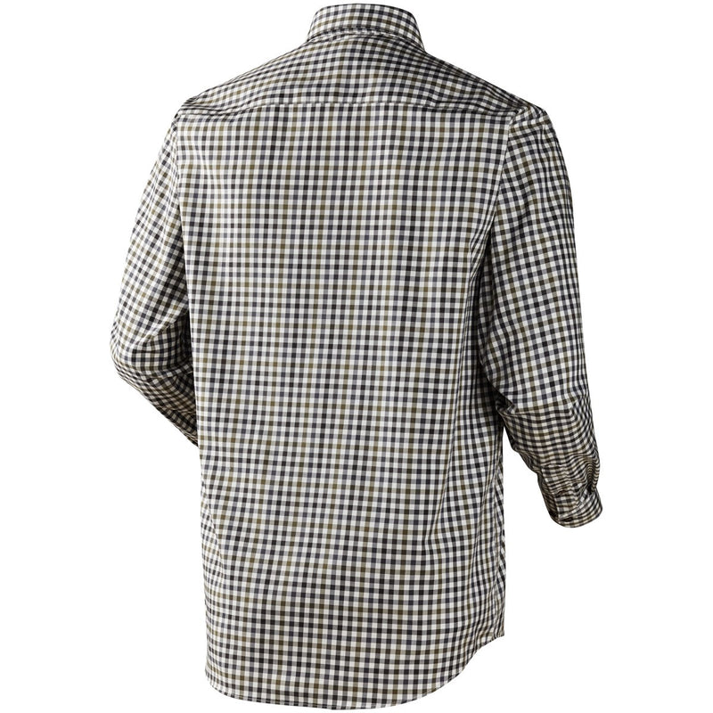 Harkila Milford Cotton Checked Shirt - Rear Stone Check