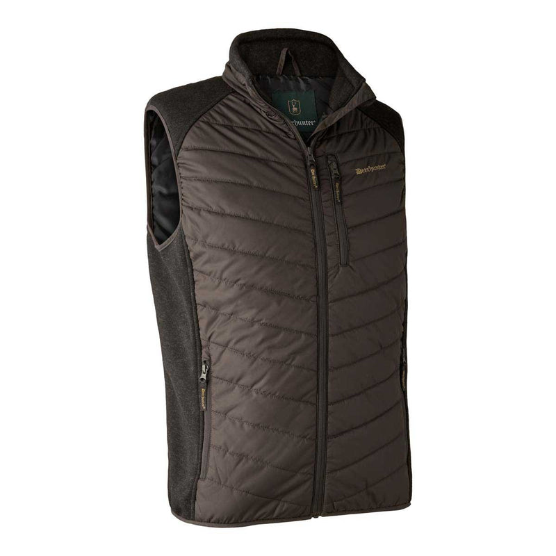 Deerhunter Moor Padded Waistcoat w.Knit - Brown Leaf