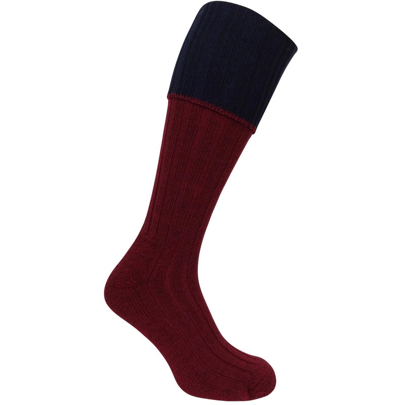Hoggs of Fife Contrast Turnover Top Stocking