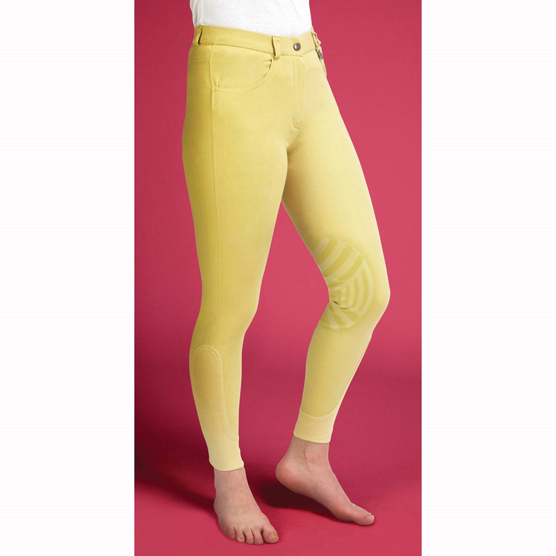 Caldene Derby Low Waist Silicone Knee Breeches - Canary
